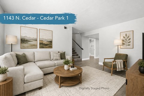 Floor plan for 4 beds, 2 baths, 1400 sqft